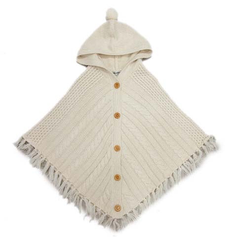 ミルクフェド Milkfed ニット ポンチョ カーディガン フリンジ カットソー フード付き One アイボリー 17 4 レディース 012 ベクトルパーク