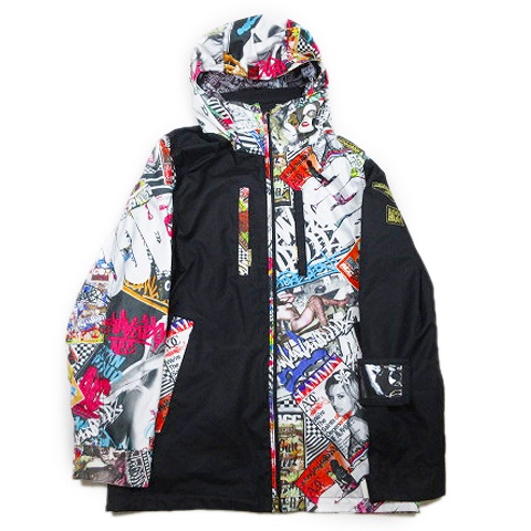 Acc Asian Can Controlerz スノーボードウェア ジャケット パーカー ブルゾン 総柄 切替 M マルチカラー 17 メンズ 012 ベクトルパーク