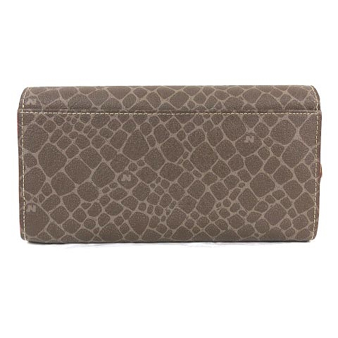 ニナリッチ Nina Ricci カラーヌーボー パース ロング ウォレット フラップ 長財布 ブラウン ピンク 4 レディース 012 ベクトルパーク