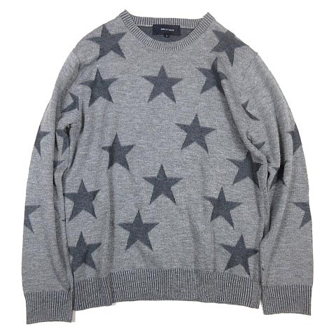 シップスジェットブルー Ships Jet Blue Star リンクス ニット セーター クルーネック スター 星柄 カットソー ｓグレー 5 メンズ 012 ベクトルパーク
