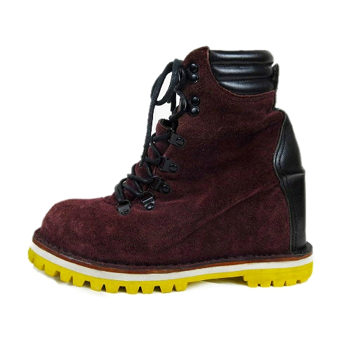 ミハラヤスヒロ Mihara Yasuhiro トレッキングブーツ ショート丈 インヒール レースアップ スエード バーガンディ K65 レディース 012 ベクトルパーク