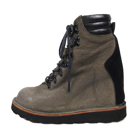 ミハラヤスヒロ Mihara Yasuhiro トレッキング ブーツ シューズ インヒール スエード レザー 24 5 ブラウン 茶色 ブラック 黒 My M04 レディース 012 ベクトルパーク