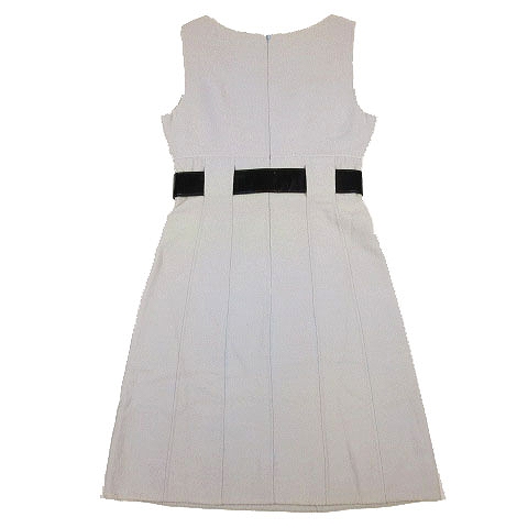 セリーヌ Celine Finition Main 手縫い仕上げ ノースリーブ ワンピース ハーフ 膝丈 パイル風 ベルト 38 ライトグレー 6 5 レディース 012 ベクトルパーク