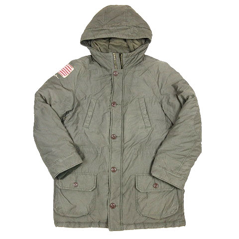 ポロ バイ ラルフローレン Polo By Ralph Lauren ダウン モッズコート ジャケット ブルゾン 星条旗 ロゴ Xl オリーブ カーキ 9 5 メンズ 012 ベクトルパーク