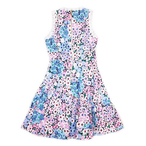 未使用品 ケイトスペード Kate Spade Daisy Garden Poplin Dress デイジー ガーデン ポプリン ドレス ノースリーブ ワンピース ロング フリル レース 4 マルチカラー Oumu1050 12 レディース 012 ベクトルパーク