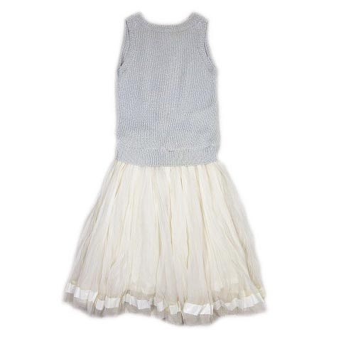 サカイ Sacai ドッキング ニット ワンピース ハーフ 膝丈 ノースリーブ シフォン シルク混 ライン リボン 3 グレー 白 ホワイト 08 10 レディース 012 ベクトルパーク サカイ Sacai ドッキング ニット ワンピース ハーフ 膝丈 ノースリーブ シフォン シルク混 ライン リボン 3 グレー 白 ホワイト 08 10 レディース 012 ベクトルパーク