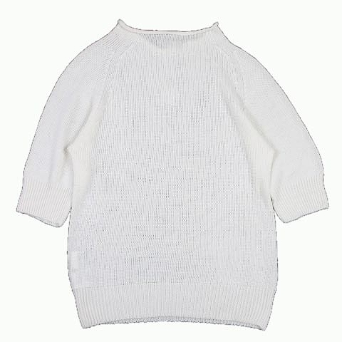 マーガレットハウエル MARGARET HOWELL スコットランド製 五分袖 ニット リネン コットン ブレンド ロールネック プルオーバー サマーセーター カットソー 2 白 ホワイト/▼10レディース マーガレットハウエル MARGARET HOWELL スコットランド製 五分袖 ニット リネン コットン ブレンド ロールネック プルオーバー サマーセーター カットソー 2 白 ホワイト/▼10レディース
