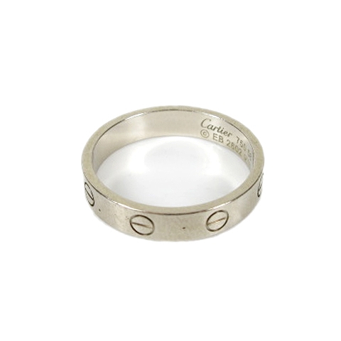 カルティエ Cartier K18wg ミニラブリング 指輪 18金 750 ホワイトゴールド 58 18号 J60 メンズ レディース 012 ベクトルパーク