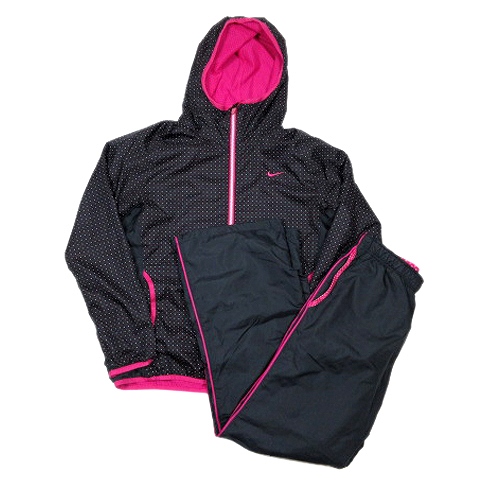 ナイキ Nike ウインドブレーカー ジャージ セットアップ 上下 パーカー トラックジャケット パンツ ライン スポーツウエア L M ブラック ピンク 14 レディース 012 ベクトルパーク