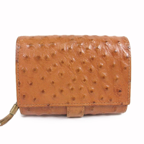 フェリージ Felisi 3500 オーストリッチ エンボス 財布 コロコロ 蛇腹式 5ポケット 型押し レザー 大容量 ウォレット 茶 ブラウン N02 1 メンズ レディース 012 ベクトルパーク