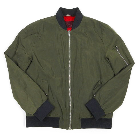 ザラマン Zara Man Ma 1 フライト ジャケット ミリタリー ブルゾン 中綿 アウター L カーキ 1 7 メンズ 012 ベクトルパーク