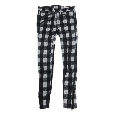 ラグ ボーン Rag Bone ギンガム チェック スキニー パンツ スリム ストレッチ 25 黒 白 5 レディース 012 ベクトルパーク