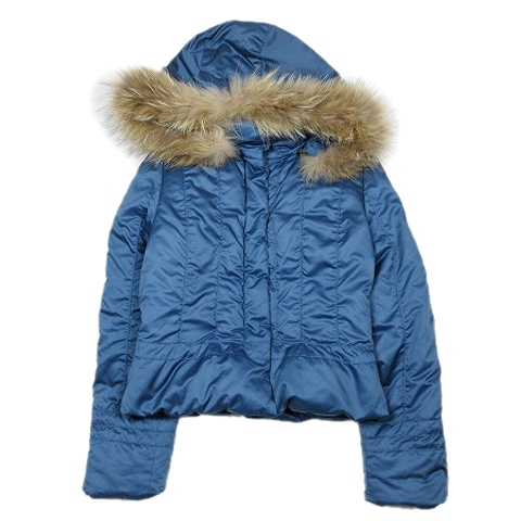 ボッシュ Bosch ダウンジャケット フーデッドブルゾン ファー ジップアップ コート 40 青 ブルー 11 1 レディース 012 ベクトルパーク