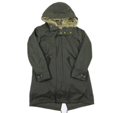 レプシィム ローリーズファーム Lepsim Lowrys Farm ライナー付き モッズ コート M 65 ミリタリー フーデッド ファー ジャケット 裏ボア フィッシュテール ブルゾン アウター M カーキ 7 レディース 012 ベクトルパーク