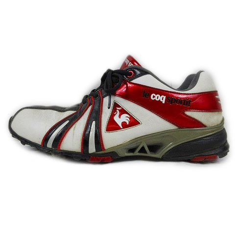 ルコックスポルティフ Le Coq Sportif ゴルフ シューズ レースアップ ロゴ スポーツ スニーカー 25 5 白 ホワイト 赤 Xqq0560 7 メンズ 012 ベクトルパーク