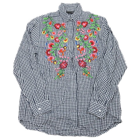 ザラウーマン Zara Woman シャツ ブラウス 長袖 ギンガムチェック 花柄 刺繍 カットソー Xs 黒 白 8 11 レディース 012 ベクトルパーク