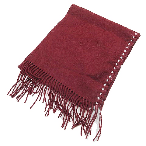 ケンゾーオム Kenzo Homme ウール ストール マフラー フリンジ 小物 ワインレッド 赤 メンズ 4 Bl4 012 ベクトルパーク