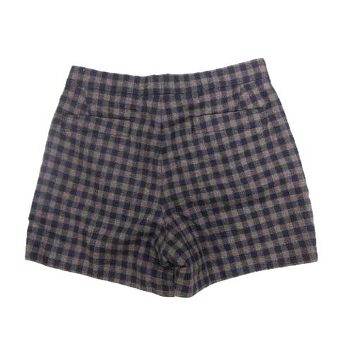 ドゥロワー Drawer ギンガムチェック ウール ショート パンツ ショーツ  