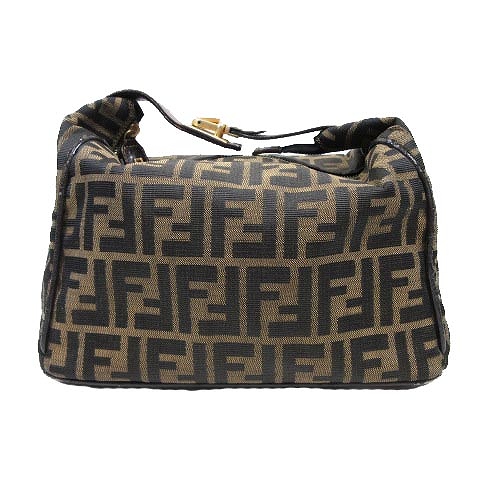フェンディ FENDI ヴィンテージ ズッカ レザー バニティハンド バッグ