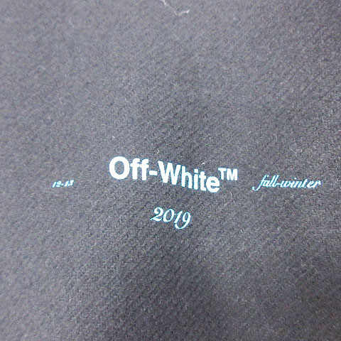 18AW オフホワイト OFF WHITE DIAG GRADIENT VARSITY JACKET バックアロー ロゴ プリント グラデーション スタジャン ジャケット ブルゾン ウール OMEA145F18A32005 サイズM 黒 ブラック マルチカラー メンズ/5/B170 ☆AA★