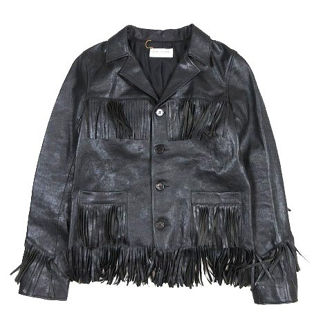 SAINT LAURENT メンズ レザー ヴィンテージ フリンジ ニッカーズ パンツ ブラウン 44 (204171 main image 1