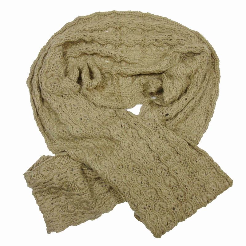 未使用品 トゥララ Tralala Lizlisa リズリサ ケーブル ニット マフラー ストール ショール 0 茶 ブラウン レディース 012 ベクトルパーク