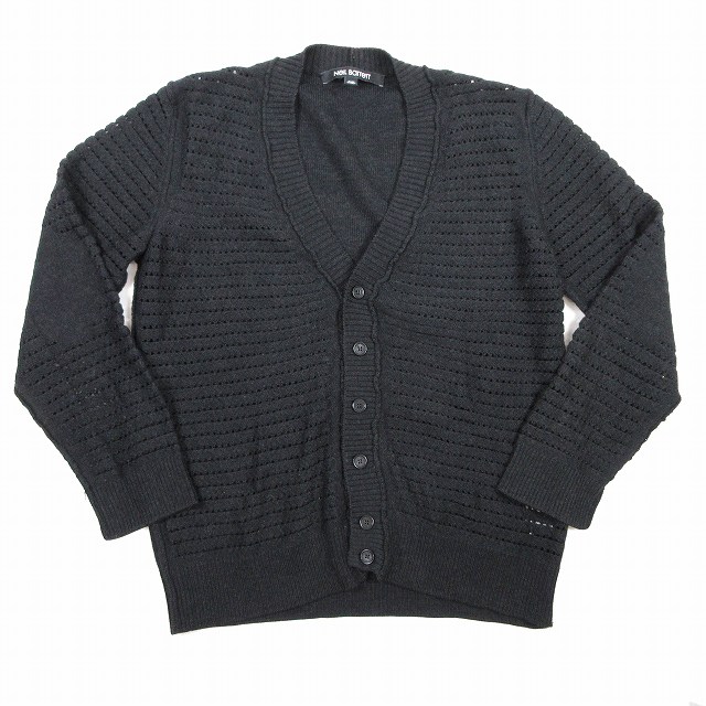 ニールバレット Neil Barrett ヴァージンウール ニット ローゲージ カーディガン インサイドアウト Vネック セーター カットソー Xs チャコール 8 メンズ 012 ベクトルパーク