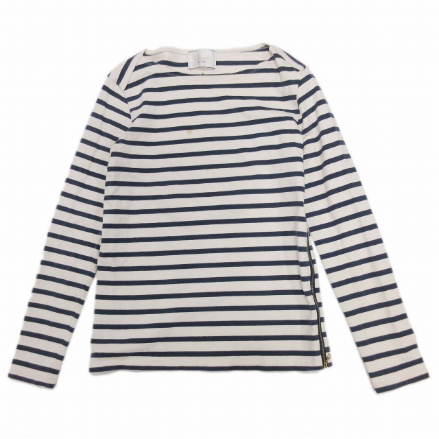 ディケイド DECADE ベイジ BEIGE ボーダー コットン Tシャツ トップス 