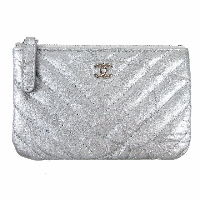 シャネル CHANEL 2018年製 Vステッチ PVC ココマーク ポーチ マルチパース コインケース 小物入れ 小銭入れ メタリック シルバー 2500万番台/○V09/KM9/レディース 012-202209180171 | ベクトルパーク シャネル CHANEL 2018年製 Vステッチ PVC ココマーク ポーチ マルチパース コインケース 小物入れ 小銭入れ メタリック シルバー 2500万番台/○V09/KM9/レディース 012-202209180171 | ベクトルパーク