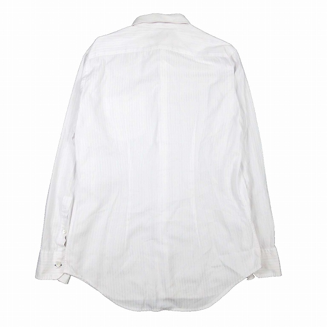 ポールスミス Paul Smith ストライプ シャツ 長袖 コットン ステッチ カットソー トップス M 白 ホワイト メンズ 012 ベクトルパーク