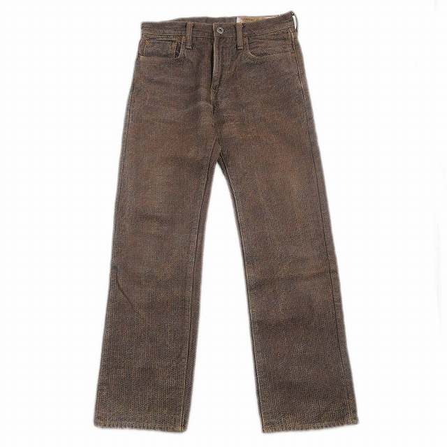 キャピタル kapital 岡山御津工場 刺し子 柿渋染め CENTURY DENIM センチュリー デニム ジーンズ パンツ ボトムス コットン サイズ30 茶 ブラウン メンズ/6/x55 三田 kapital 柿渋デニム デニム/ジーンズ