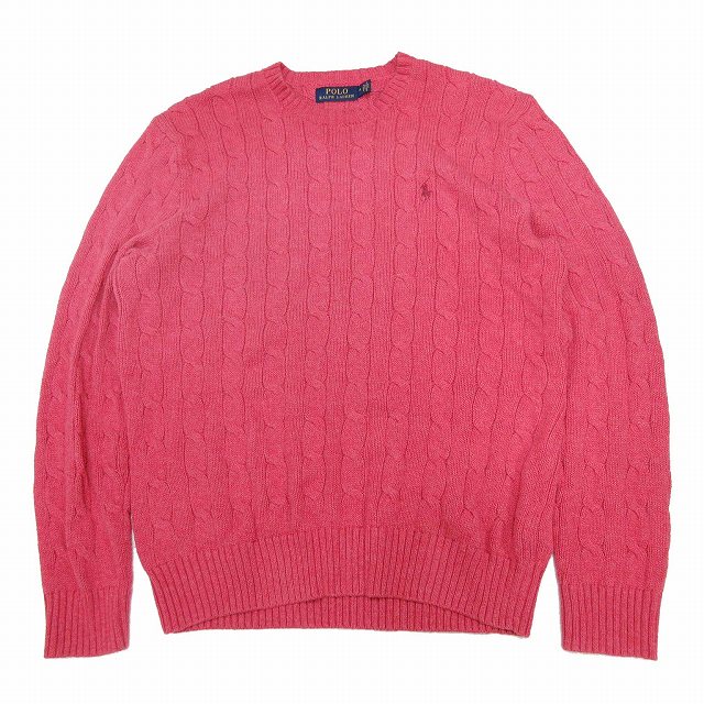 美品 ポロ ラルフローレン POLO RALPH LAUREN ロゴ 刺繍 セーター ●日本正規品● セーター Mサイズ LAUREN 【美品】RALPH ニット/セーター