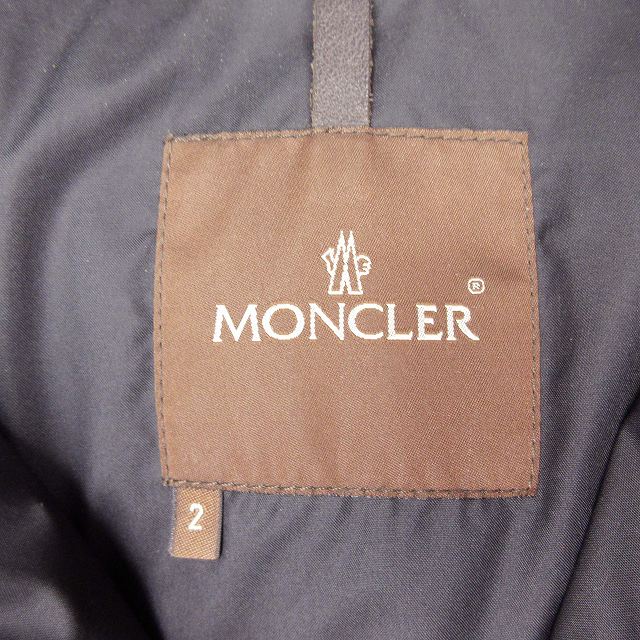 美品 モンクレール MONCLER 茶タグ CHINE シーヌ レザー ダウン 