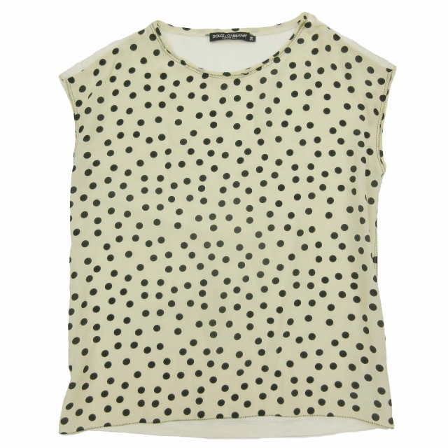 ドルチェ&ガッバーナ ドルガバ DOLCE&GABBANA シルク ドット フレンチ 