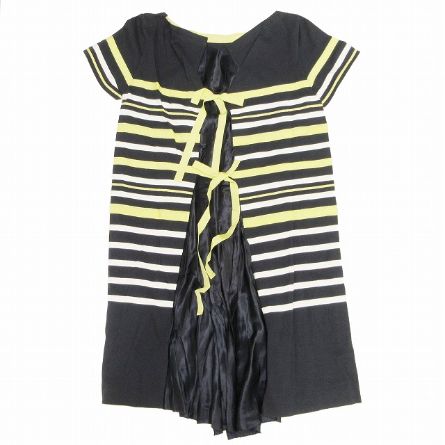 美品 13SS サカイラック sacai luck バックリボン 切替 ボーダー  