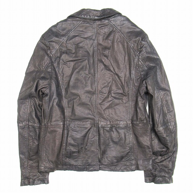 美品 2008年製 エンポリオアルマーニ EMPORIO ARMANI 羊革 レザー 
