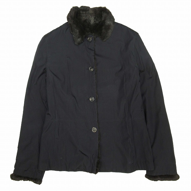 美品 チヴィディーニ CIVIDINI シルク ラビットファー ジャケット 