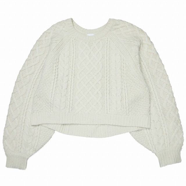 スピックアンドスパン spick&span ニット セーター ケーブル 白