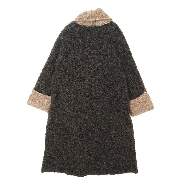ヒロココシノ HIROKO KOSHINO バイカラー コーディガン ウール ニット 