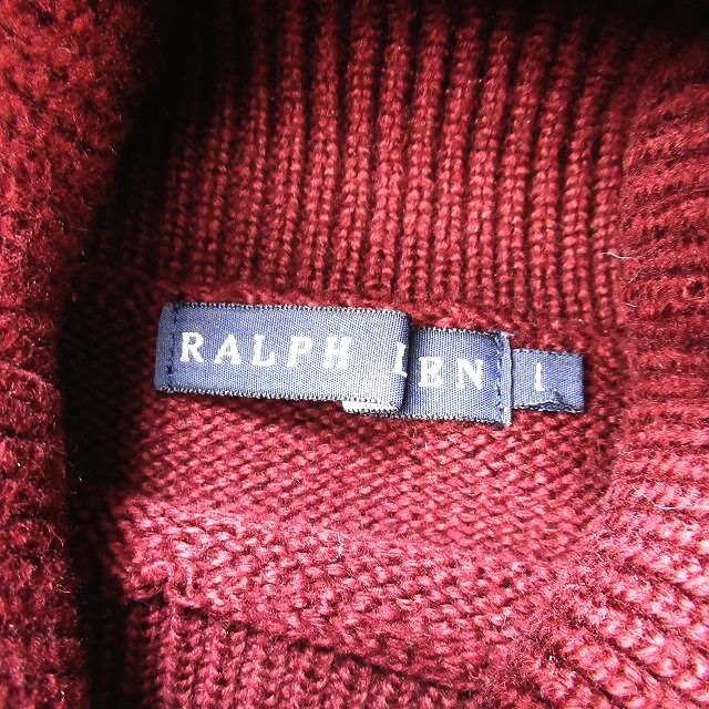 ラルフローレンスポーツ タートルネック 刺繍 ピンク コットン100%