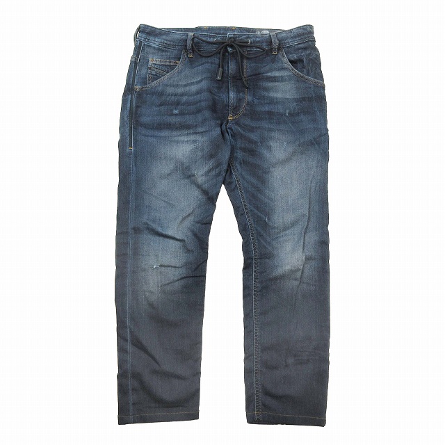 美品 DIESEL Krooley-T デニム イタリア製 ダメージリペア加工 美品！DIESEL KROOLEY ブリーチ加工デニム！イタリア製！W28
