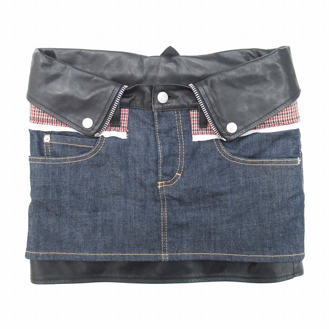 美品 17ss ディースクエアード DSQUARED2 マイクロミニ デニムスカート  