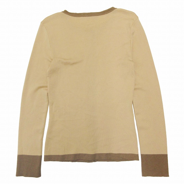 美品 2011年製 フォクシー FOXEY バイカラー カシミヤ × シルク ニット 