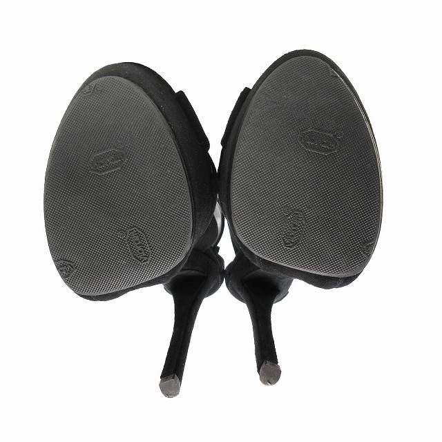 GIUZEPPE ZANOTTI DESIGN スエードレザー　オープントゥゴールドジッパーブーツサンダル　120mm　EU371/2　Made In Italy　新品未使用 Giuseppe Zanotti Design ジップデザイン レザーブーティ