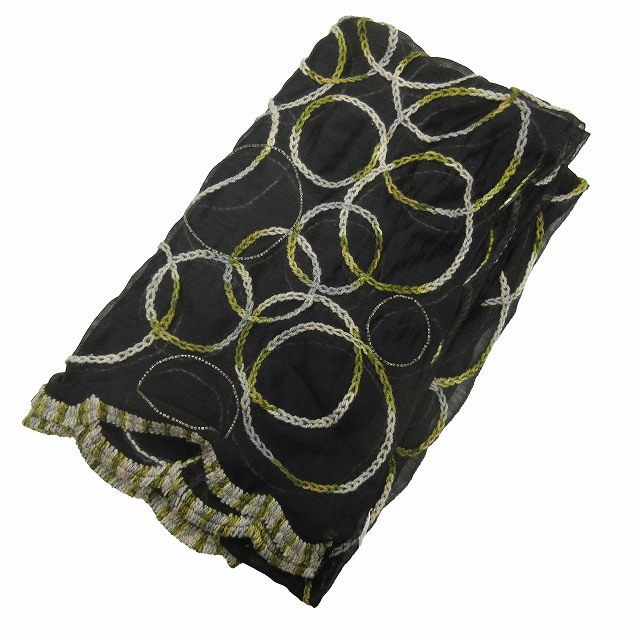 ストール アッシュペーフランス フィル ダレニエ リボン リネン 刺繍 Faliero Sarti - ストール アッシュペーフランス フィル ダレニエ