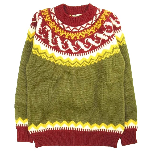 未使用品 ヴィンテージ VINTAGE JIM＆LARRY WEAR 総柄 フェアアイル柄 