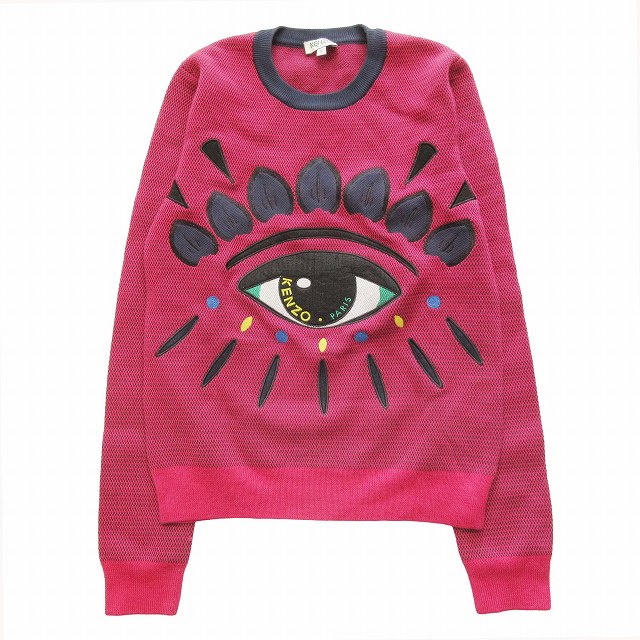 ケンゾー KENZO EYE KNIT ビッグアイ ニット セーター 長袖 ラメ 刺繍 