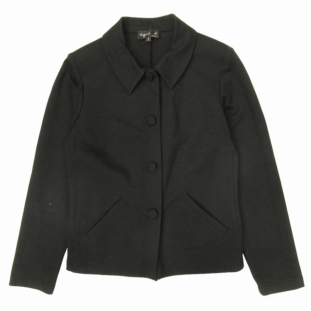 美品 アニエスベー agnes b. ストレッチ ジャケット ブルゾン アウター 