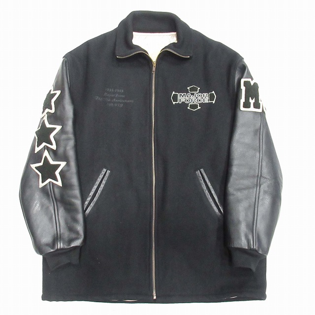 90s vintage メジャーフォース MAJOR FORCE スタジャン ジャケット 