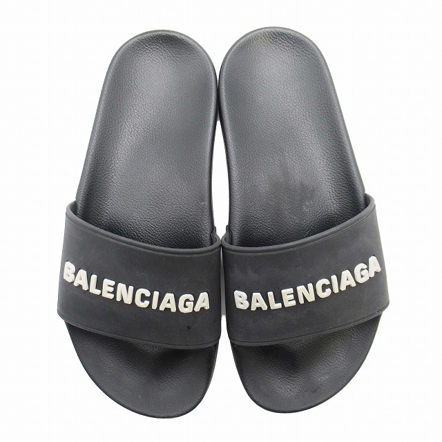 バレンシアガ BALENCIAGA POOL SLIDE プール スライドサンダル ロゴ  